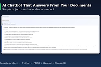 build an ai chatbot that answers questions from your PDF documents