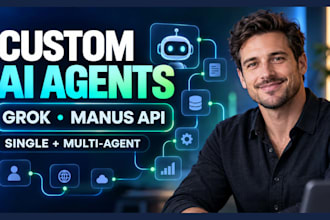 custom ai agent autonomous ai multi agent ai grok bot manus ai llm agents jarvis