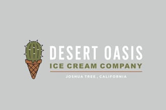 design a fun and creative ice cream logo for your brand