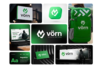 design a logo and brand identity with a complete branding kit
