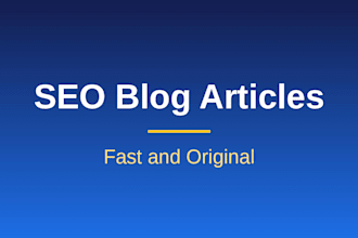 write SEO optimized blog articles and web content