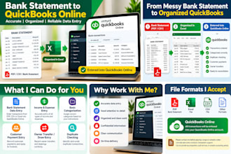 enter bank statement transactions into quickbooks online