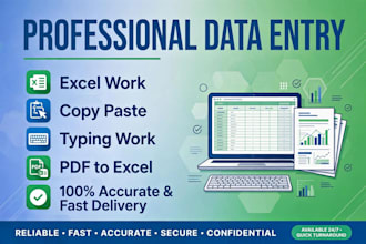 do professional data entry typing work and copy paste job
