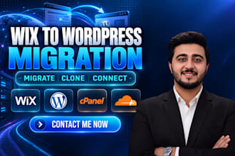 migrate website from wix to wordpress, connect domain or clone wix site