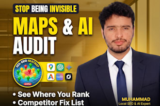 do a local SEO audit with google maps heatmap and ai search visibility