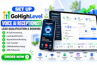 setup gohighlevel voice ai receptionist lead qualification and booking workflows