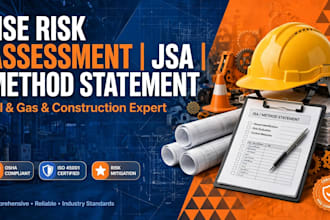 create hse risk assessment, jsa and safety documents