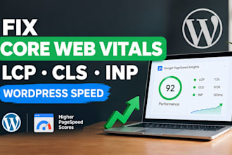optimize wordpress speed, fix core web vitals, improve pagespeed, lcp and cls
