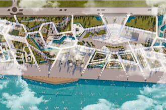 draw and render 2d,3d site plan,landscape design,master plan