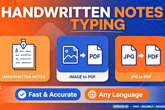 type handwritten notes and convert image to PDF file