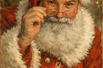 draw your photo as a santa portrait