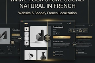 localize your website or shopify store into natural french