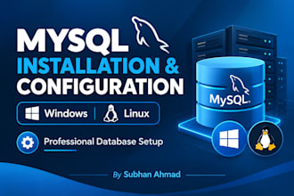install and configure mysql database server on linux or windows
