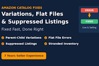 fix amazon variation and suppressed listing errors