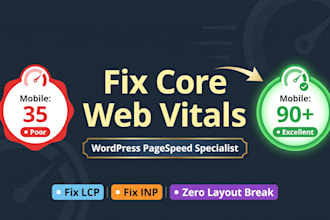 fix wordpress core web vitals and optimize google pagespeed