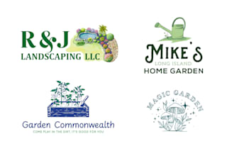 design a professional garden, landscaping and nursery logo