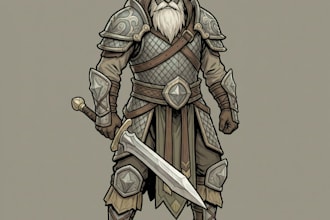 draw a fantasy character for dnd, pathfinder, etc