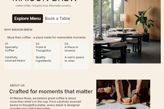 design a modern responsive website in framer