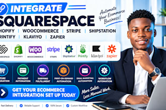 integrate squarespace shopify woocommerce stripe klaviyo shipstation printify