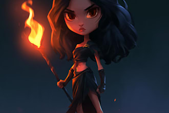 design 2d game character illustration