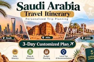 create a customized saudi arabia travel itinerary