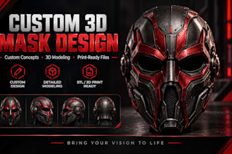 create custom 3d cosplay masks, helmets and armor