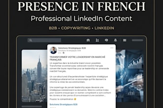 write professional b2b linkedin posts in french