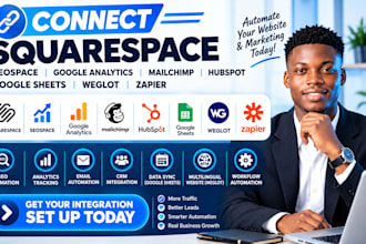 connect squarespace hubspot seospace google analytics mailchimp weglot zapier