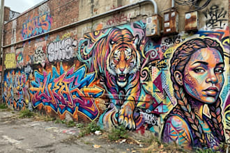 design graffiti designs, murals and wall arts