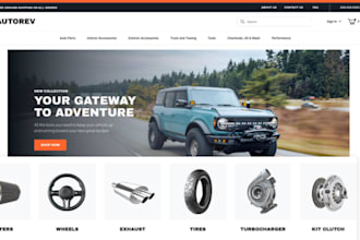 design auto parts car accessories shopify store automotive ecommerce website