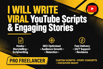 write engaging youtube script and story