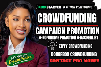 promote your gofundme kickstarter zeffy donorbox crowdfunding campaign