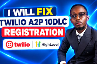 do gohighlevel twilio a2p 10dlc registration, ghl automation tcr SMS compliance