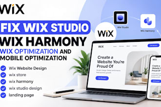 fix wix studio wix harmony, wix optimization and mobile optimization