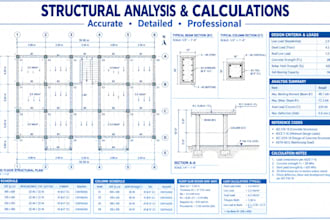 provide structural analysis and calculation documentation