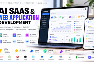 develop ai saas, ai software and ai web applications