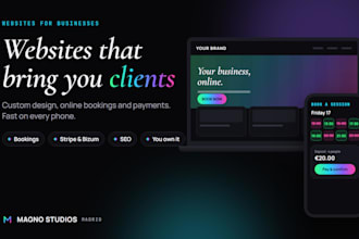 build a professional business website with online booking