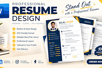 design and format a modern professional CV or resume