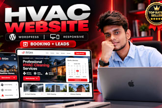 design an air duct, hvac, and chimney cleaning website with booking