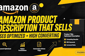 write SEO  optimized amazon product description and listing