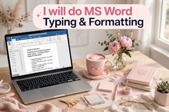 do ms word typing, document formatting and pdf to word