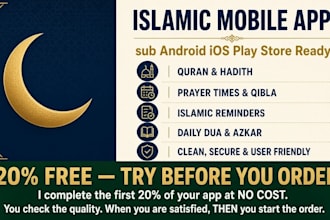 develop islamic apps like quran hadith namaz qibla seerat nabi