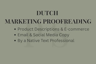 proofread your dutch product descriptions, emails, and social media