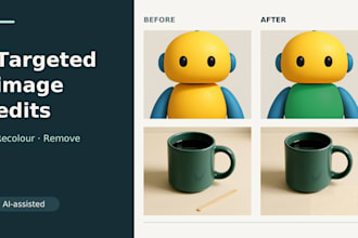 recolour selected areas and remove simple objects from ai images