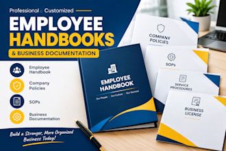 create employee handbook company policies sops services and licenses