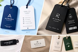 design clothing labels, hang tags, neck labels and tags for your fashion