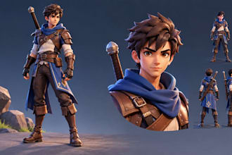 create stylized 3d game characters and game ready npc models