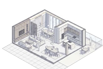 draw 2d floor plan and interior drawing in autocad