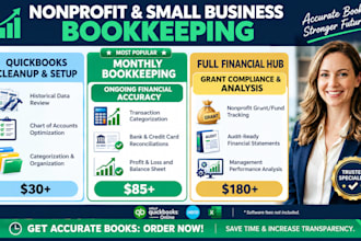do nonprofit bookkeeping quickbooks cleanup and financial statements
