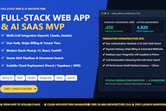 build custom ai saas web application, mvp, and ai tool